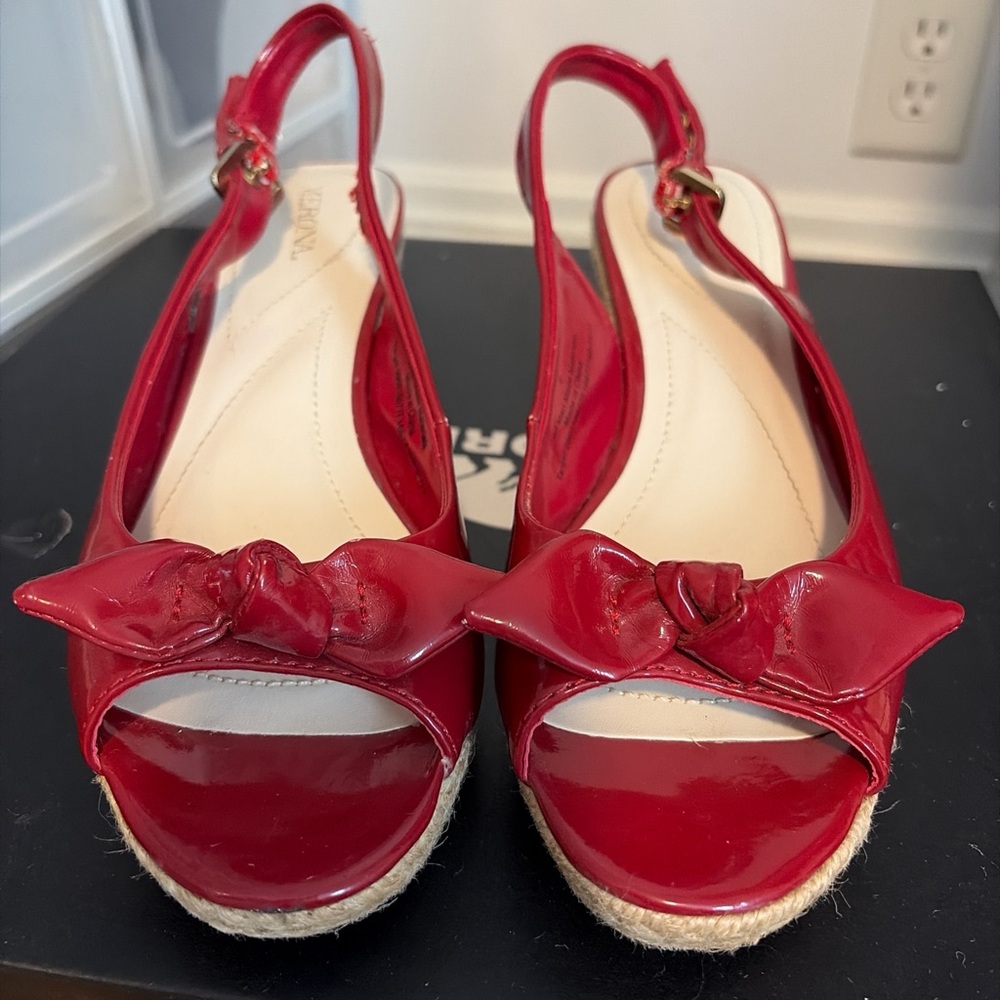 Merona Red Espadrille Slingback Sandals